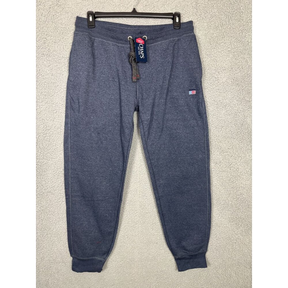 Chaps Everyday Fleece Sweatpants Large Navy Blue Soft Loungewear Mens NWT's